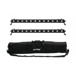 EUROLITE Set 2x LED BAR-12 QCL RGBA + Soft Bag